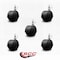 Service Caster 2'' Floor Safe Black Hooded Twin Wheel Caster 3/8 Threaded Stem, 5PK SCC-TS02S50D-NYU-FB-382458-5 - alternate 2